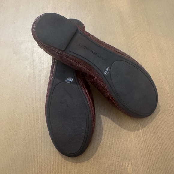 Lucky Brand Emmie Brown Textured Women's Ballet Flats Size 11M NWOT - Picture 9 of 9